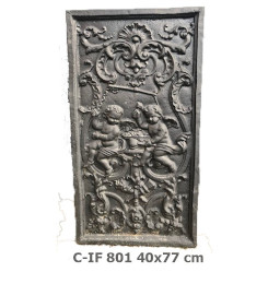 Plaque décorée de cheminée